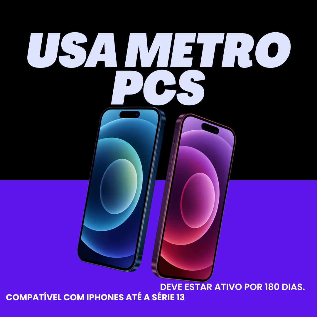 Operadora Metro PCS dos EUA suporta iPhones da série 13 (devem estar ativos por 180 dias).