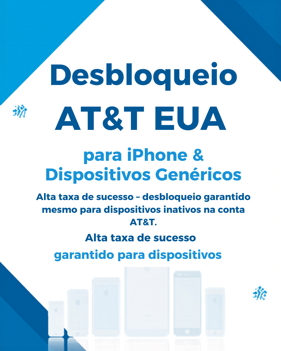 AT&T EUA ATT - iPhone Todos os Modelos + Genérico [Não está mais ativo na conta da AT&T] Alta taxa de sucesso