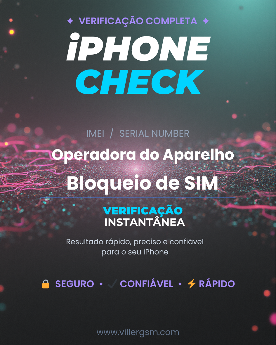 Verificação de operadora, garantia, FMI e bloqueio de SIM do iPhone S-1 (IMEI/SN)